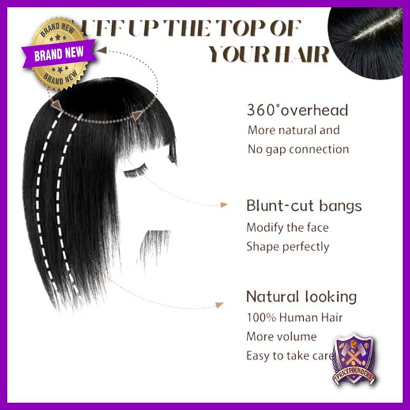 Silk Base Clip-In Hair Topper 12 Inch Seamless Hairpiece for Volume main image 7